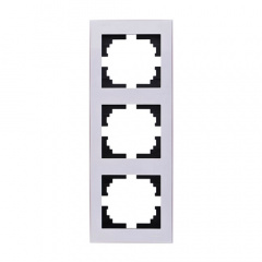 Тройная рамка Lezard Rain вертикальна Белая с боковой вставкой (703-0202-154) Житомир