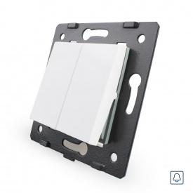 Механизм двух-клавишная механическая кнопка Livolo белый (VL-C7K2H-11)