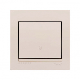 Кнопка звонка Lezard Deriy 10A Кремовая (702-0303-103)