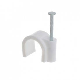 Скоба кабельная 6мм круглая (уп.-100шт)