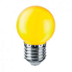 Лампа светодиодная шар G45 1W E27 желтая 001-017-0001 Rainbow Horoz