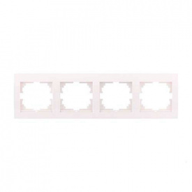 Четверная рамка Lezard Deriy горизонтальная Белая (702-0200-149)