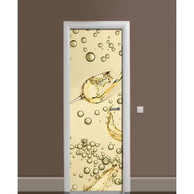 Наклейка на двері Zatarga «Ігристе вино» 650х2000 мм вінілова 3Д наклейка декор самоклеюча