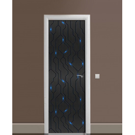 Наклейка на дверь Zatarga «Всемирная паутина» 650х2000 мм виниловая 3Д наклейка декор самоклеящаяся