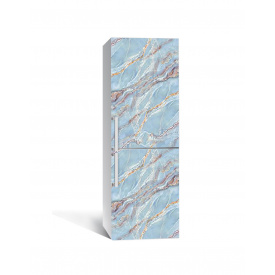 Наклейка на холодильник Zatarga «Блакитний мармур» 650х2000 мм вінілова 3Д наклейка декор на кухню
