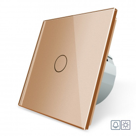 Сенсорная кнопка Livolo Сухой контакт 1 канал золото стекло (VL-C701IH-13)