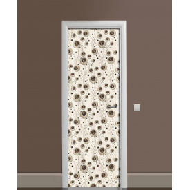 Наклейка на двері Zatarga «Ягідний вензель» 650х2000 мм вінілова 3Д наклейка декор самоклеюча