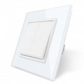 Двухклавишный выключатель Livolo белый (VL-C7K2-11)