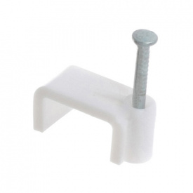 Скоба кабельная 12мм плоская(уп.-100шт)