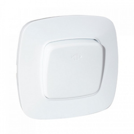 Выключатель 1-клавишный с подсветкой белый ELA