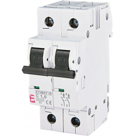 Автоматический выключатель ETI 002133707 ETIMAT 10 2p C 1.6А (10 kA)