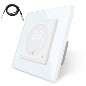 Терморегулятор сенсорний Livolo для електричної теплої підлоги з датчиком білий (VL-C701TM2-11)