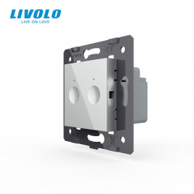 Механизм сенсорный выключатель Livolo Sense 2 канала серый (782000215)