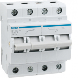 Переключатель Hager SF263 I-0-II 1+N 63А/230В 4м
