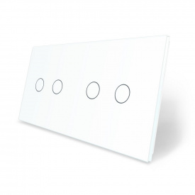 Сенсорная панель выключателя Livolo 4 канала (2-2) белый стекло (VL-C7-C2/C2-11)