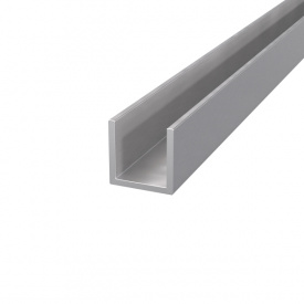 Алюминиевый профиль для стекла П-образный швеллер АЛЮПРО 15х15х1,5 Без покрытия ПАС-2042