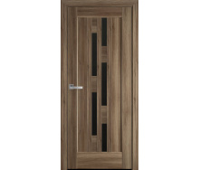 Міжкімнатні двері Лаура із чорним склом Новий Стиль 600х900x2000 мм