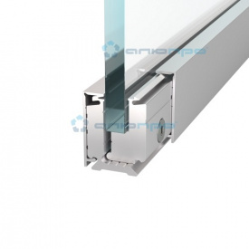 Алюминиевый клемный профиль зажимной АЛЮПРО Система H-40 для стекла 8-10 мм