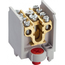 Клемма Hager K65 1-полюсная 4 отводы сечение до 16/25мм² размер 40x44x440мм