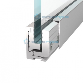 Алюминиевый клемный профиль АЛЮПРО для стеклянных перегородок Система H-50 