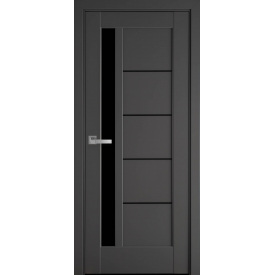Міжкімнатні двері Грета Преміум із чорним склом Новий Стиль 600х900x2000 мм