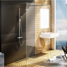 Душевая кабина бездверная Ravak Walk-In Free 130/200 Transparent GW9FJ0C00Z1 полир. алюминий