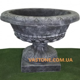 Вазон садовый для цветов Чаша на ножке бетонный Базовый