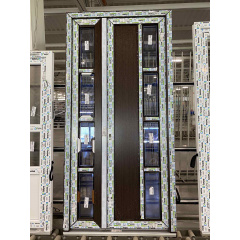 Дверь входная двухстворчатая 1300х2050 мм монтажная ширина 60 мм профиль WDS Ekipazh Ultra 60 цвет в ассортименте Киев