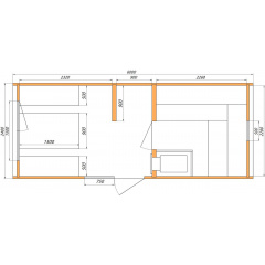 Мобильная квадро баня бочка под ключ 6,0х2,4 м Тернополь
