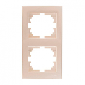 Подвійна рамка Lezard Rain вертикальна Крем (703-0303-152)