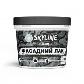Фасадный лак акриловый для камня мокрый эффект Stone SkyLine Глянцевый 0.4 л