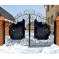 Ворота кованые художественные комбинированые Legran Кропивницкий