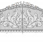 Кованые ворота распашные с орнаментом Legran Красноград
