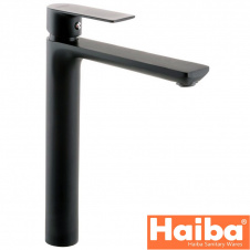 Смеситель для умывальника высокий HAIBA ALEX Black Chr-001 (high)