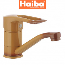 Смеситель для умывальника елка на шпильке HAIBA HANSBERG COFFEE-004 15см (кофе)