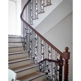 Перила ковані зміцнені з орнаментом класичні Legran
