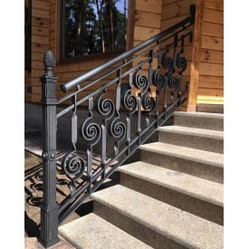 Перила зовнішні ковані, дуже міцні з товстого металу Legran