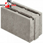 Блок строительный бетонный шлакоблок стеновой 390х190х188 мм