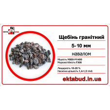 Щебінь гранітний 5х10 фракції 5-10 навалом 5*10