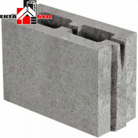 Блок строительный керамзитобетонный шлакоблок перегородочный 250х115х188 мм