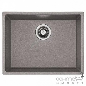 Гранитная кухонная мойка Fabiano Quadro 61x46 Grey Metallic серый металлик