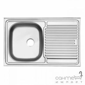 Кухонная мойка Ukinox STM 800 500 6C L нержавеющая сталь матовая