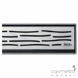 Решётка прямого дренажного канала TECE TECEdrainline Organic 601561 нержавеющая сталь матовый