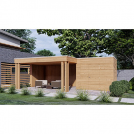 Хозблок из дерева 8,0х4,0 м. Modern barn - 132