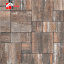 Тротуарная плитка брусчатка Лайнстоун 30 Авеню 40 мм Эспрессо мультиформатная вибропрессованная Ковальская Колор Микс 4 см Никополь