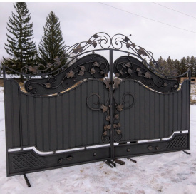 Ворота кованые масштабные с лепестками 3,6x2,3м Legran