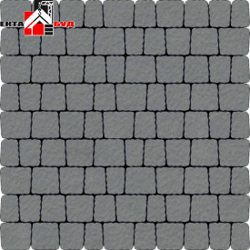 Тротуарная плитка брусчатка Креатив Авеню 60 мм Серый мультиформатная вибропрессованная Ковальская 6 см