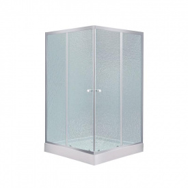 Набор Lidz душевая кабина Wawel SC90x90.SAT.LOW.FR, стекло Frost 4 мм + поддон Mazur