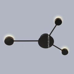 Светодиодный чёрный потолочный светильник (61-L172 BK) Хмельницкий