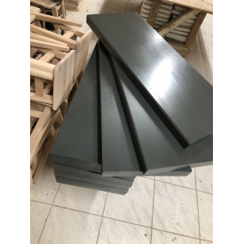 Ступеньки массив бука цельноламельные серые 1000x300x40 мм